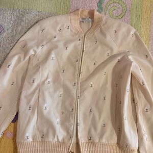 St. John Sport Light Cream Knit Jacket